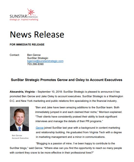 BG JO Press release