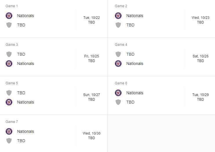 world series schedule